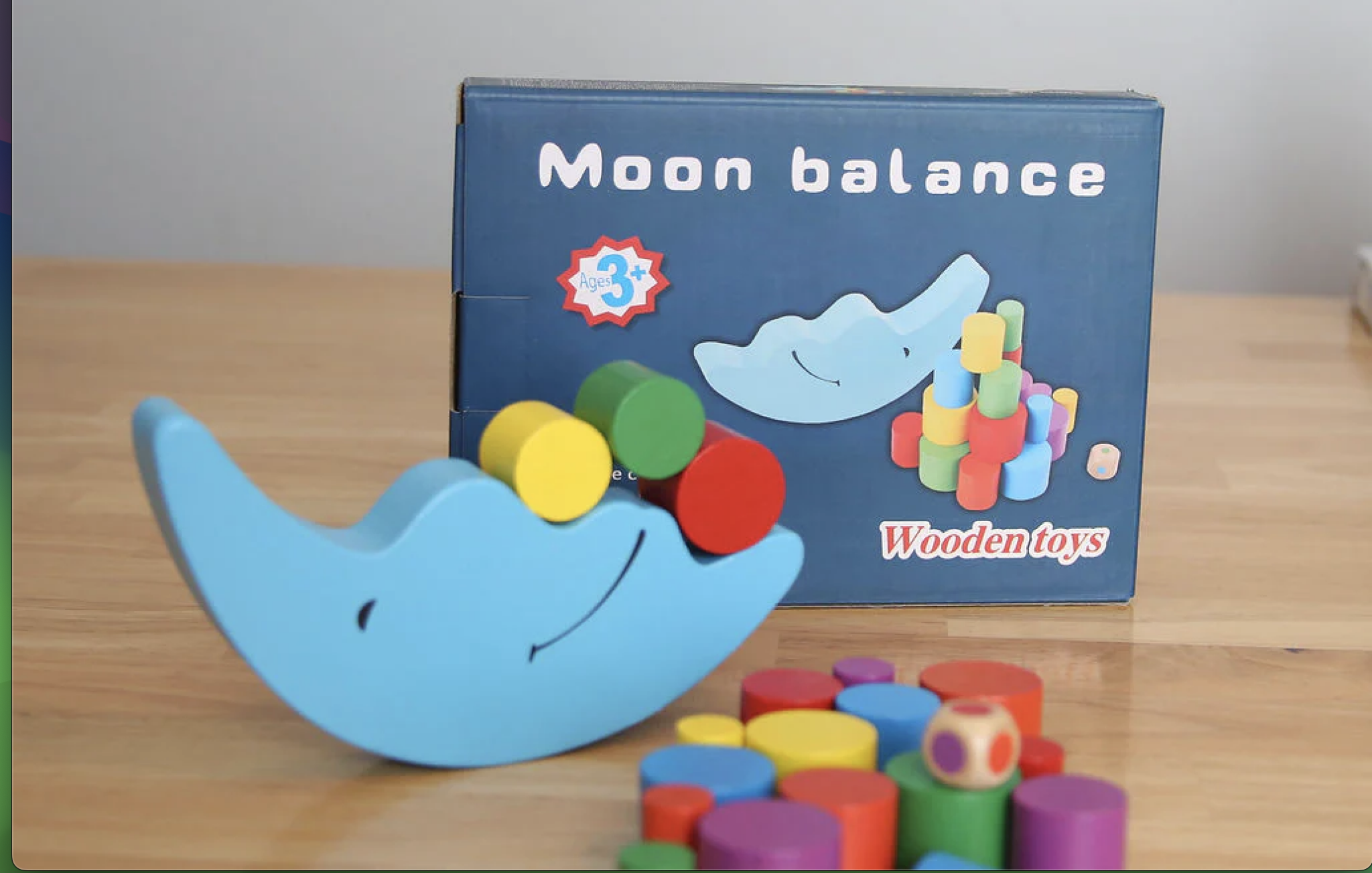 Moon stacking game educational toy
